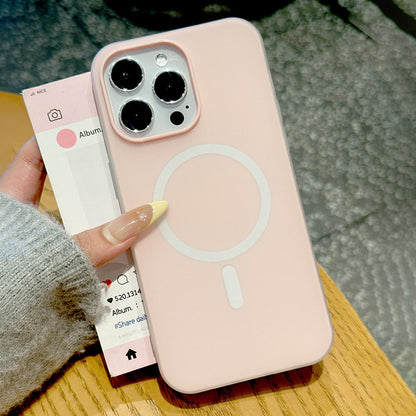 Suitable for Apple 18Promax Jelly Magnetic Phone Case Two-In-One Iphone16 Xiaomi 17 Huawei Protective Case
