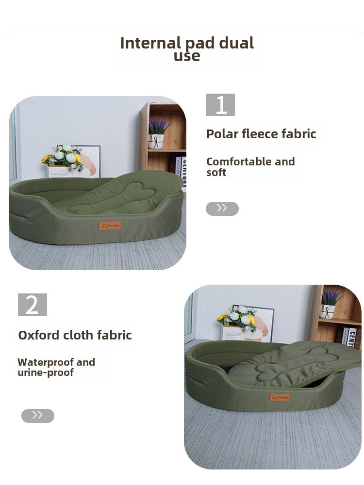 Cross-Border Popular Dog Bed and Mat, Moisture-Proof, Suitable for All Seasons, Dog Mattress, Pet Bed, Bite-Resistant Oxford Cloth, Factory Wholesale