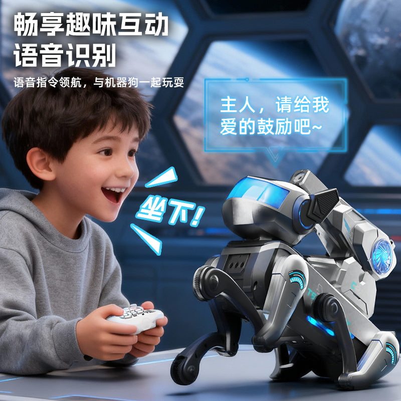 Remote Control Ai Smart Toy Robot Dog Children's Water Bomb Mechanical Dog Toy Companion Interactive Programming Birthday Gift