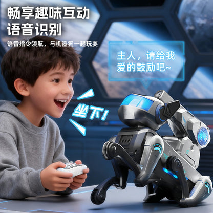 Remote Control Ai Smart Toy Robot Dog Children's Water Bomb Mechanical Dog Toy Companion Interactive Programming Birthday Gift