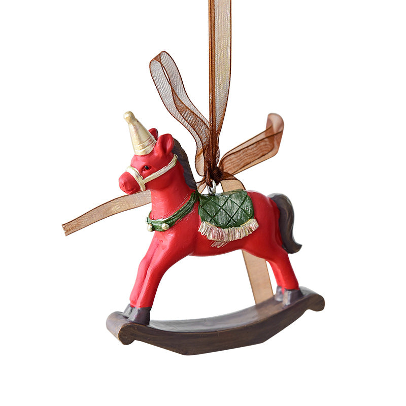 Nuchi Cross-Border Retro Resin Christmas Tree Ornaments Christmas Decoration Wreath Hanging Decorations Christmas Decoration Gifts