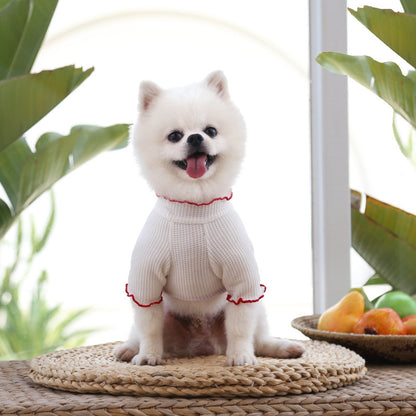 Spring and Summer Dog Cat Pet Clothes Base Shirt Autumn Two-legged Clothes Teddy Panda Home Clothes Dog Supplies Clothing