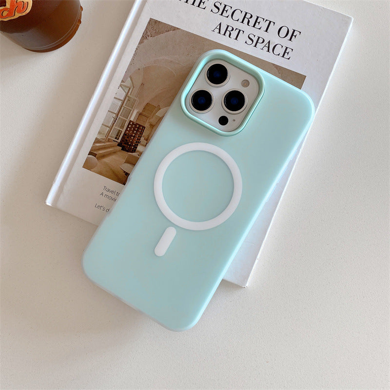 Suitable for Apple 18Promax Jelly Magnetic Phone Case Two-In-One Iphone16 Xiaomi 17 Huawei Protective Case