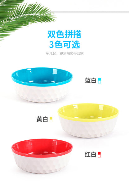 Thickened Pet Bowl, Easy to Clean, Large Dog Bowl, Two-Color Pet Food Set, Pp Material, Anti-Knock Over, Double Bowl for Dogs and Cats