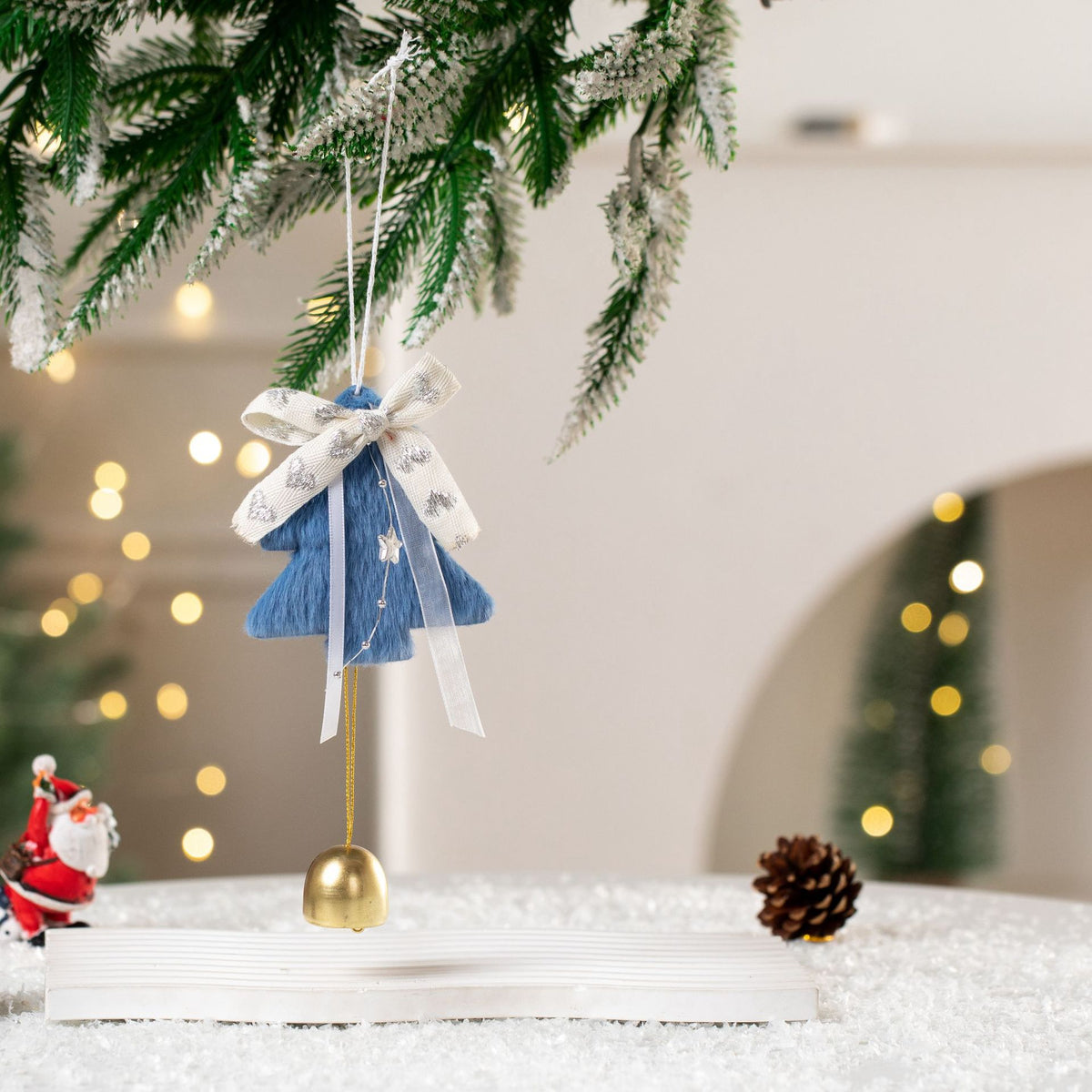 New Christmas Decorations Christmas Bow Bell Pendant Christmas Tree Decorations Atmosphere Scene Pendant