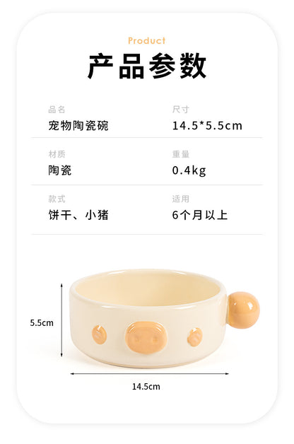 Leyoupai cat bowl ceramic neck protection Pet Bowl cat dog drinking double bowl anti-knock dog bowl Cat Basin pet tableware