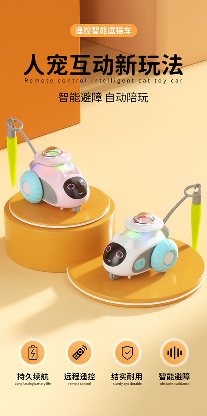 Pet Gravity Smart Racing Car Remote Control Electric Cat Toy Self-Entertaining Mouse Feather Teaser Cat Toy