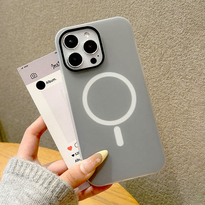 Suitable for Apple 18Promax Jelly Magnetic Phone Case Two-In-One Iphone16 Xiaomi 17 Huawei Protective Case