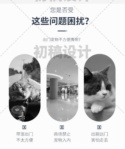 Pet Backpack, Portable Backpack for Outings, Cat Pet Bag, Large Capacity Space Capsule, Portable Canvas, Breathable and Comfortable