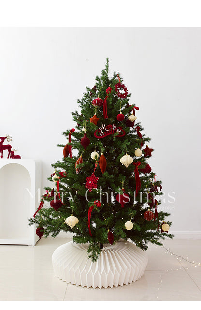 NUCHI cross-border Christmas decorations Christmas ball flocking ball Christmas ball Christmas ball Christmas tree decoration pendant