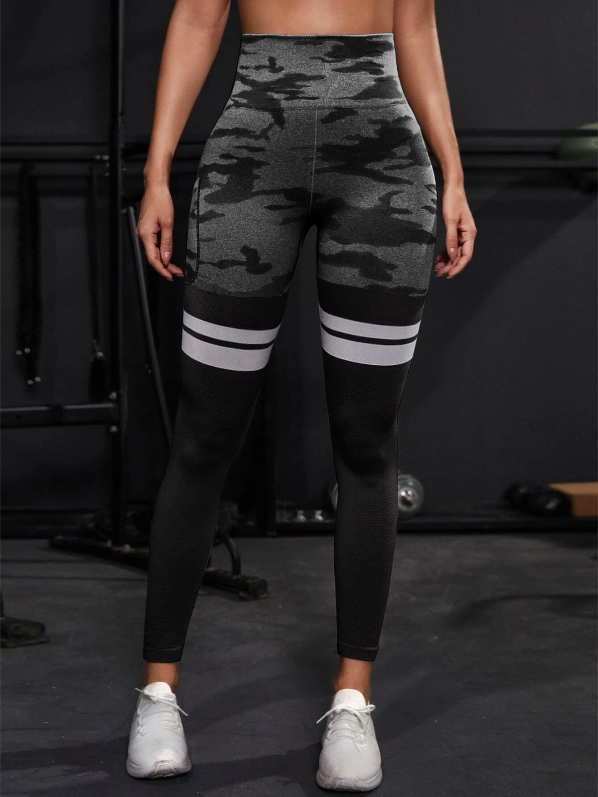 European and American Best-Selling Seamless Camouflage Flap Pocket Pants Butt Lifting Fitness Pants Tummy Control Tight High Waist Peach Butt Yoga Pants