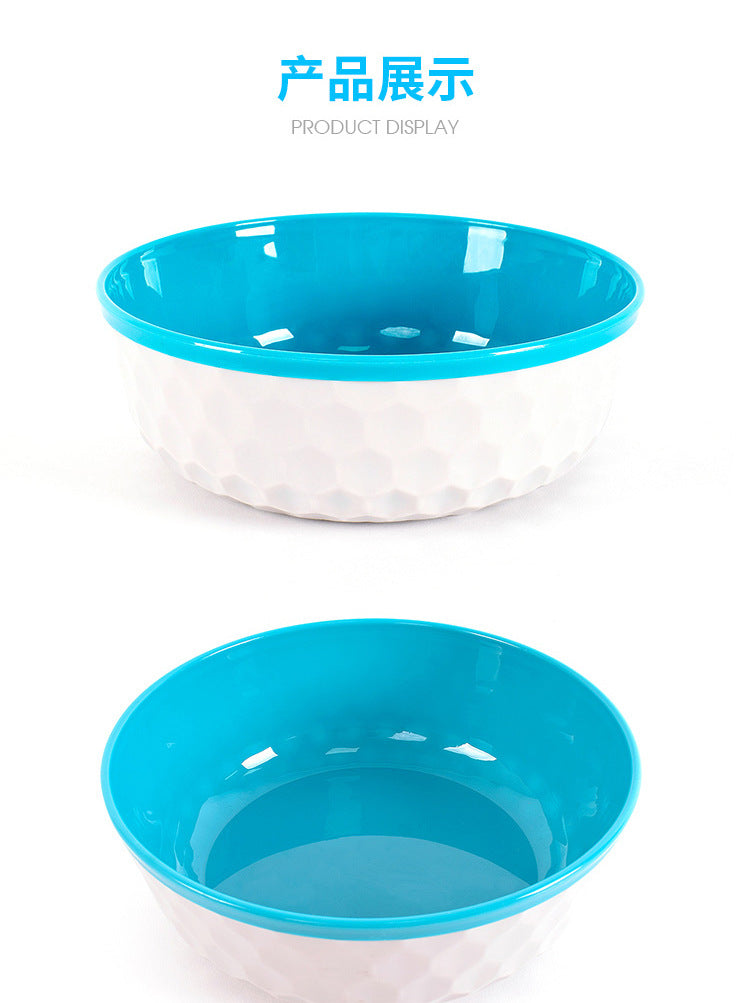 Thickened Pet Bowl, Easy to Clean, Large Dog Bowl, Two-Color Pet Food Set, Pp Material, Anti-Knock Over, Double Bowl for Dogs and Cats