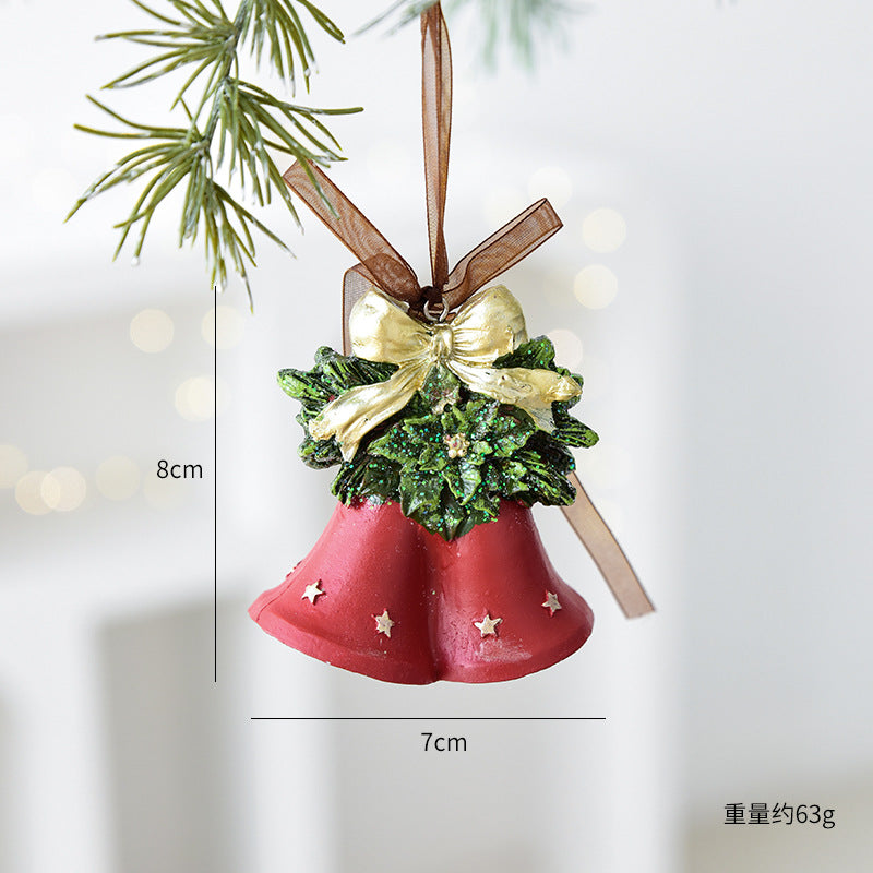 Nuchi Cross-Border Retro Resin Christmas Tree Ornaments Christmas Decoration Wreath Hanging Decorations Christmas Decoration Gifts