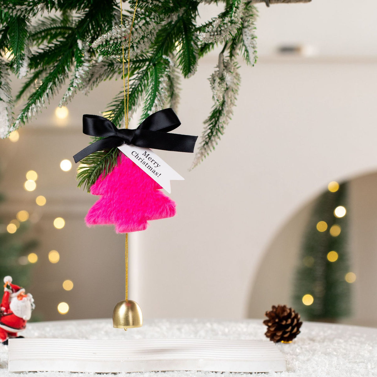 New Christmas Decorations Christmas Bow Bell Pendant Christmas Tree Decorations Atmosphere Scene Pendant