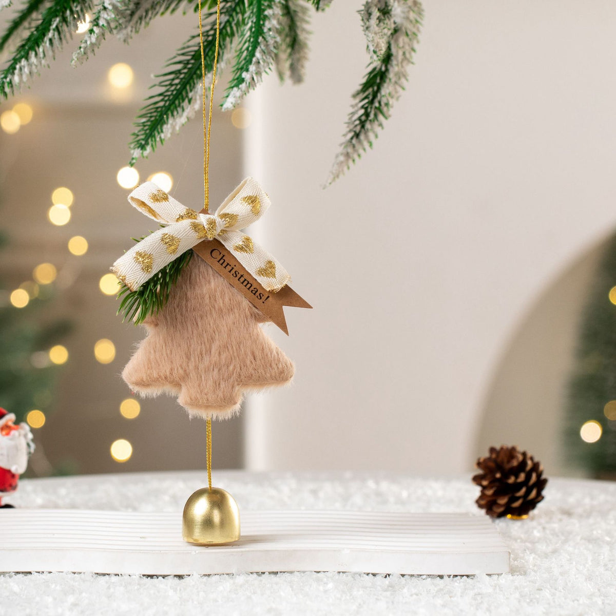 New Christmas Decorations Christmas Bow Bell Pendant Christmas Tree Decorations Atmosphere Scene Pendant