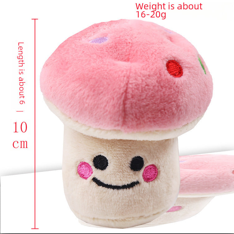 Pink Mushroom Green Mushroom Plush Sound Pet Dog Cat Toy Wholesale Dog Supplies Cat Relief