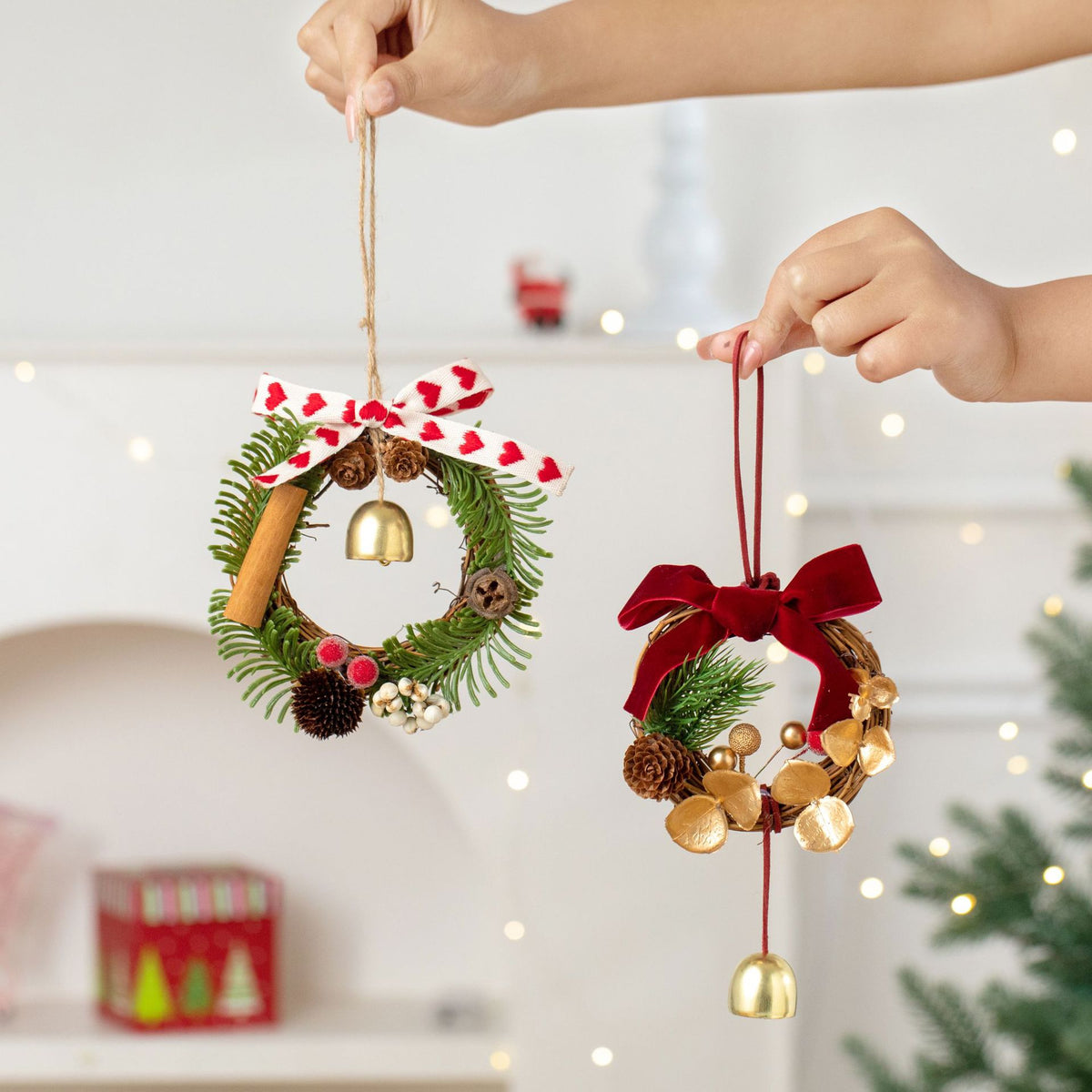 2026 New Christmas Decorations Christmas Bell Garland Pendant Christmas Tree Decorations Atmosphere Scene Hangings