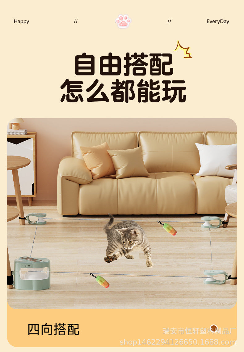 Cross-Border Cat Pet Chaser with Remote Control, Bird Sounds, Smart Self-Entertainment, Boredom-Relief Pet Cat Toy Supplies