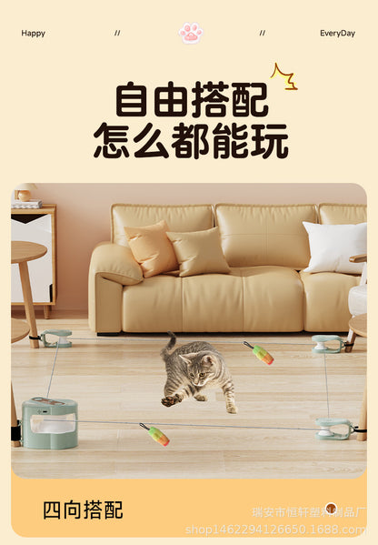 Cross-Border Cat Pet Chaser with Remote Control, Bird Sounds, Smart Self-Entertainment, Boredom-Relief Pet Cat Toy Supplies