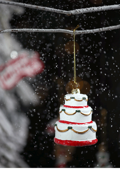 Christmas decoration small pendant gingerbread man plate House crutch car pendant Christmas tree Christmas wreath pendant