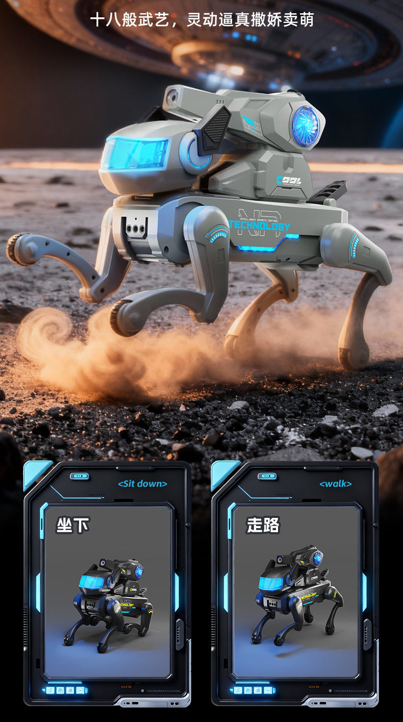 Remote Control Ai Smart Toy Robot Dog Children's Water Bomb Mechanical Dog Toy Companion Interactive Programming Birthday Gift