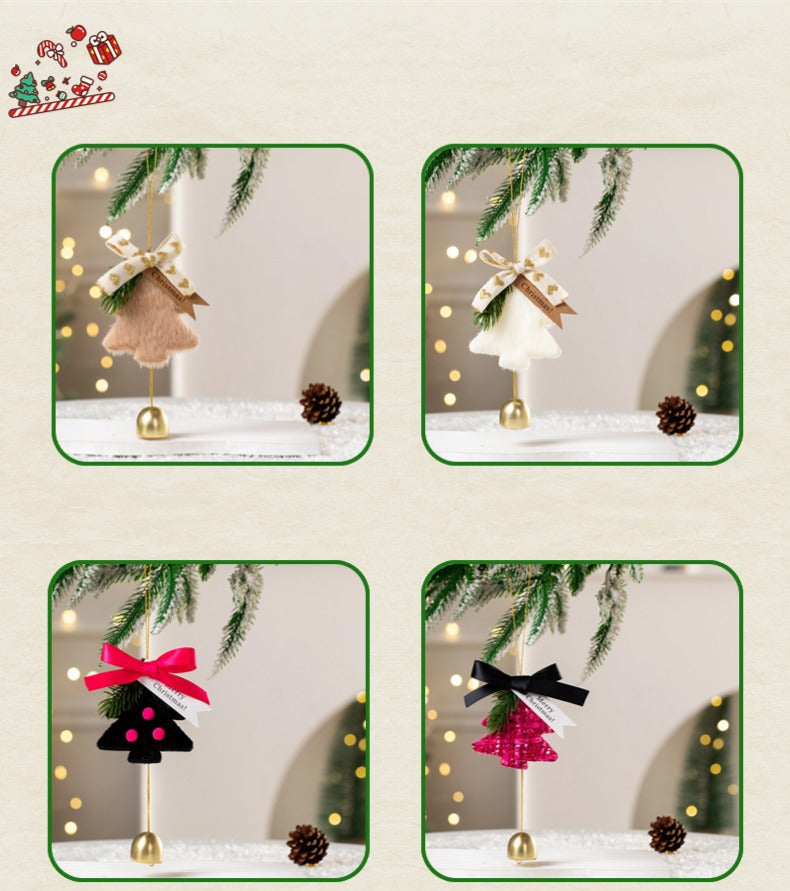 New Christmas Decorations Christmas Bow Bell Pendant Christmas Tree Decorations Atmosphere Scene Pendant