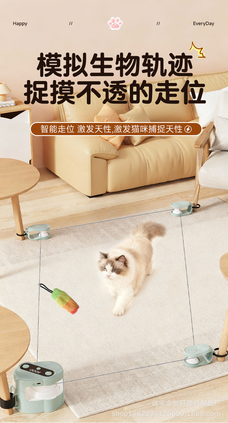 Cross-Border Cat Pet Chaser with Remote Control, Bird Sounds, Smart Self-Entertainment, Boredom-Relief Pet Cat Toy Supplies