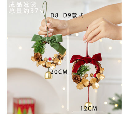 2026 New Christmas Decorations Christmas Bell Garland Pendant Christmas Tree Decorations Atmosphere Scene Hangings