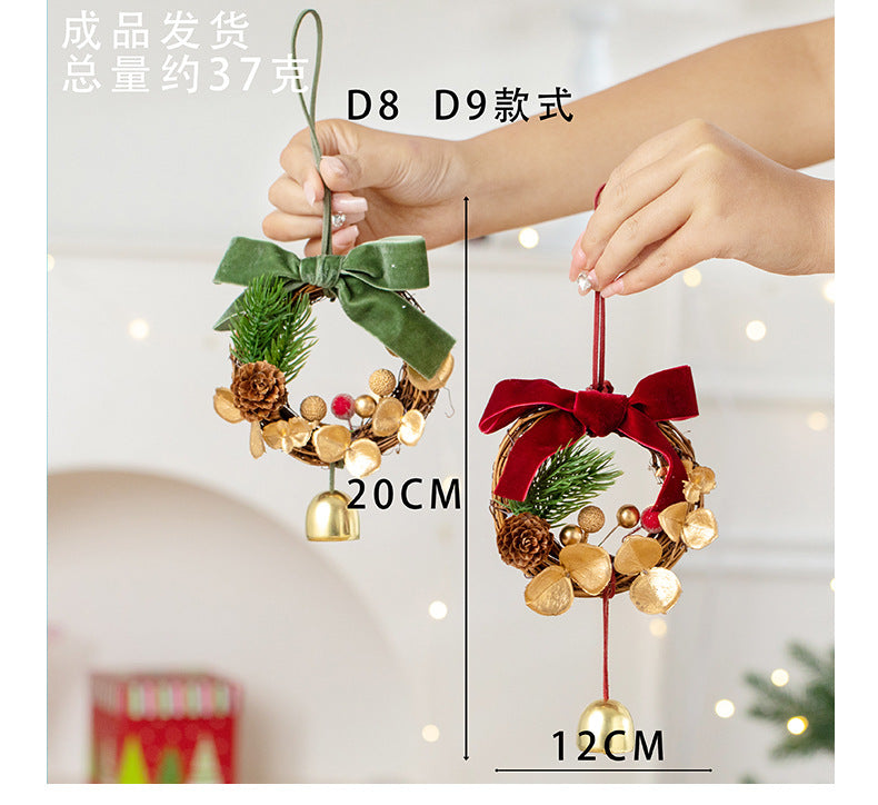2026 New Christmas Decorations Christmas Bell Garland Pendant Christmas Tree Decorations Atmosphere Scene Hangings