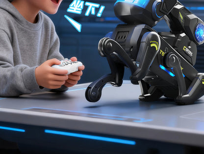 Remote Control Ai Smart Toy Robot Dog Children's Water Bomb Mechanical Dog Toy Companion Interactive Programming Birthday Gift