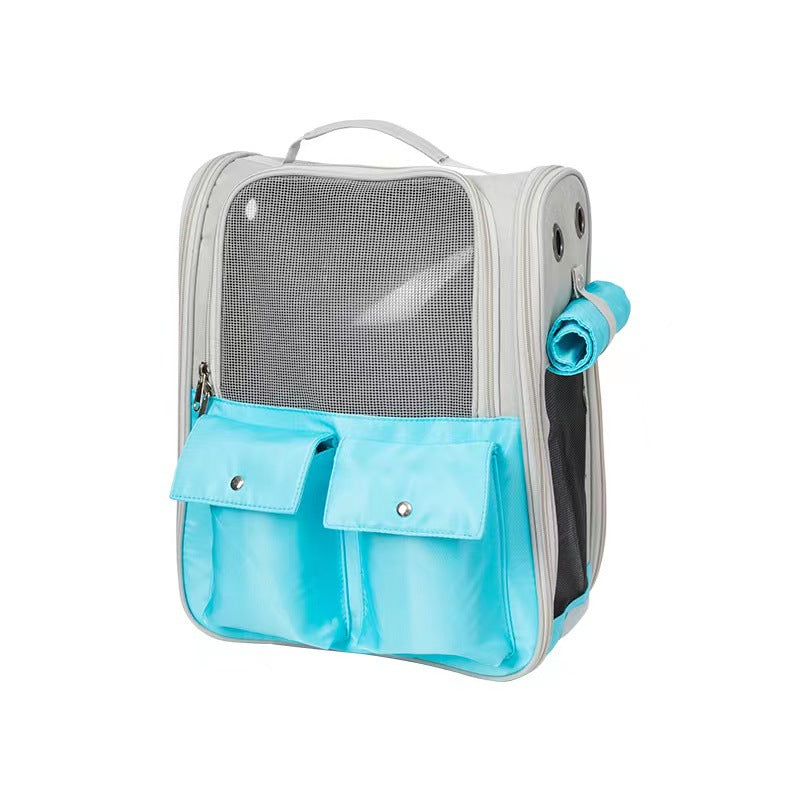 Pet Backpack, Portable Backpack for Outings, Cat Pet Bag, Large Capacity Space Capsule, Portable Canvas, Breathable and Comfortable