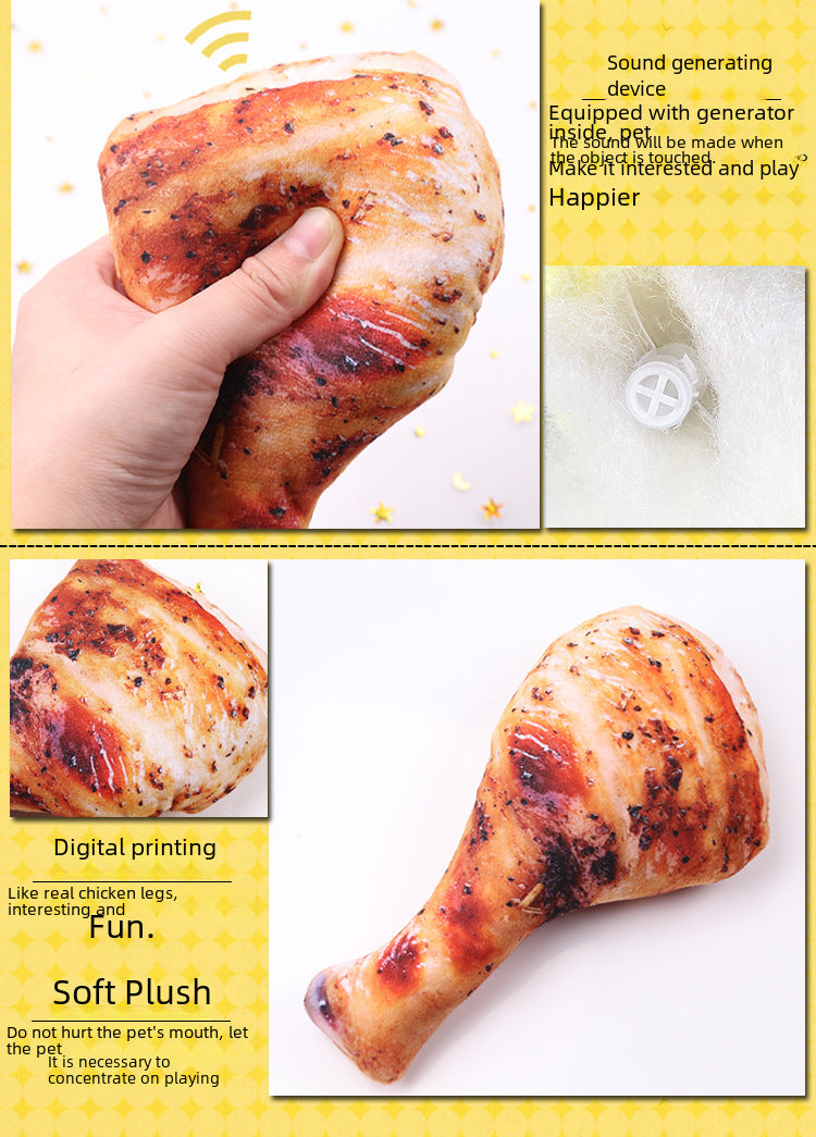 Digital Dog Manufacturer Direct Sales Dog Toys Cat Sound Toys Banana Carrot Chicken Leg Pet Cat Plush Shrimp Toys Cute