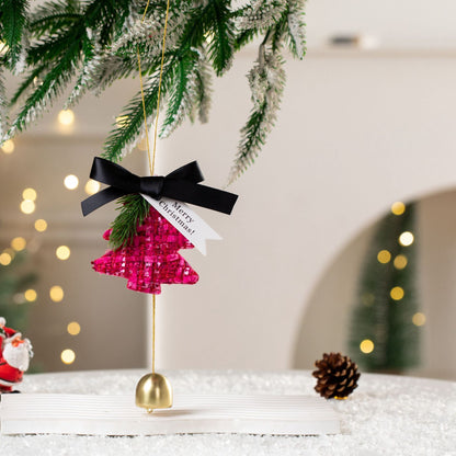 New Christmas Decorations Christmas Bow Bell Pendant Christmas Tree Decorations Atmosphere Scene Pendant