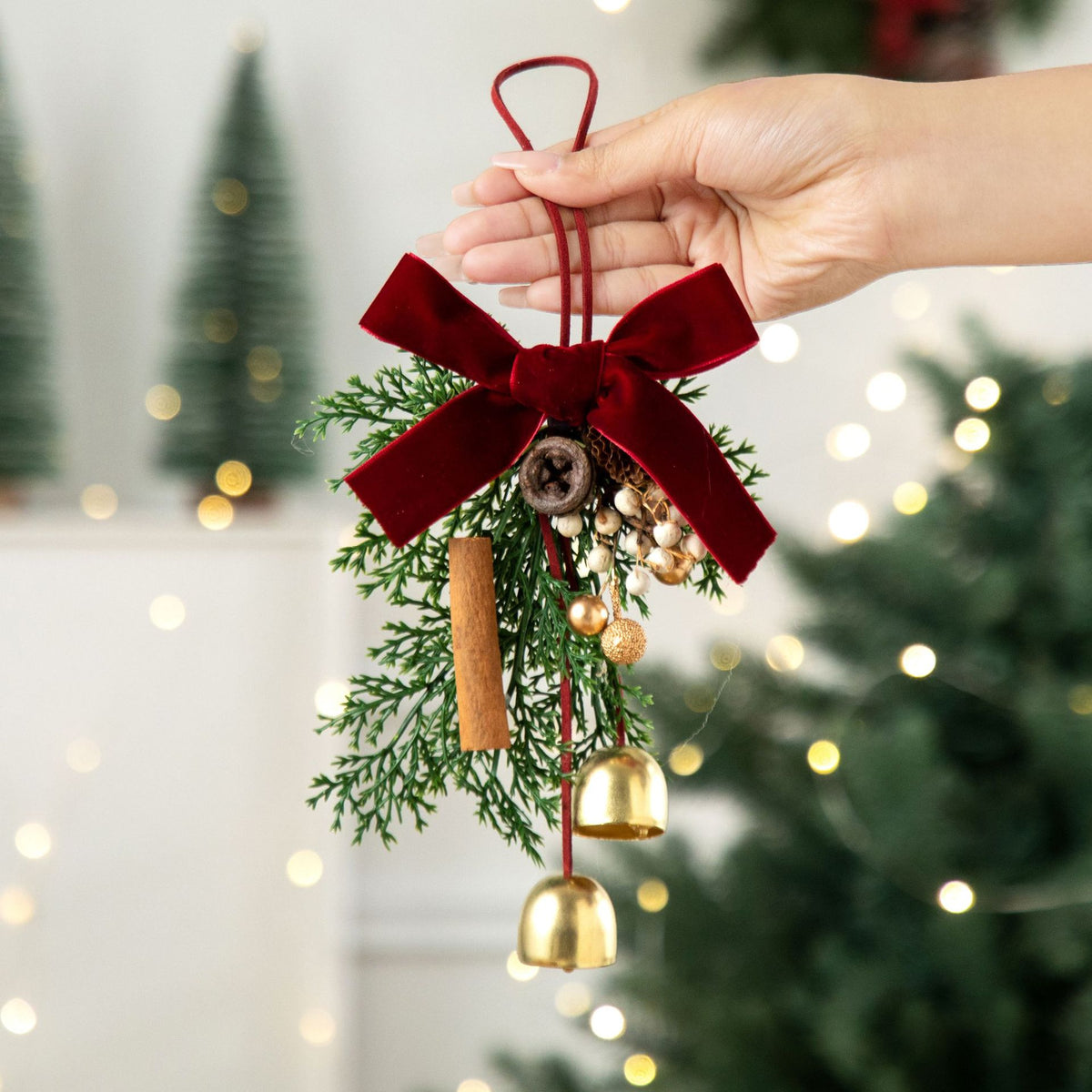 2026 New Christmas Decorations Christmas Bell Garland Pendant Christmas Tree Decorations Atmosphere Scene Hangings
