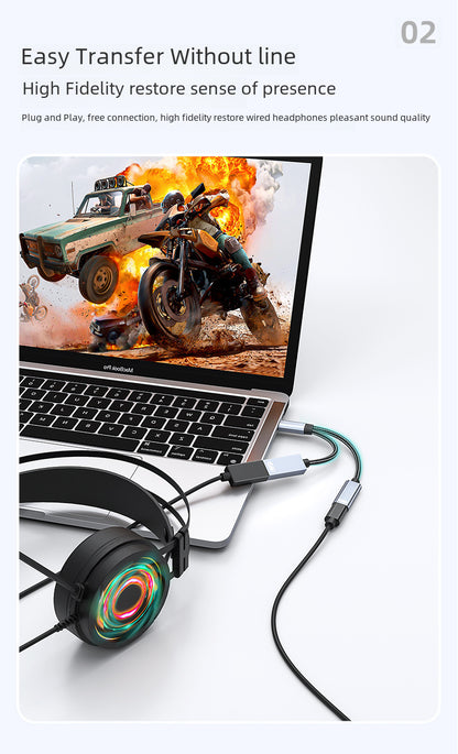 Cross-Border Two-In-One Multi-Function Adapter 60W Fast Charging Type-C to USB Otg Adapter Suitable for Apple 16