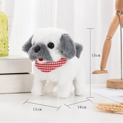 1 Electric Stuffed Toy Dog Simulation Dog Can Walk Bark and Rock Tail Street Stall Pet Toy Night Market Wholesale