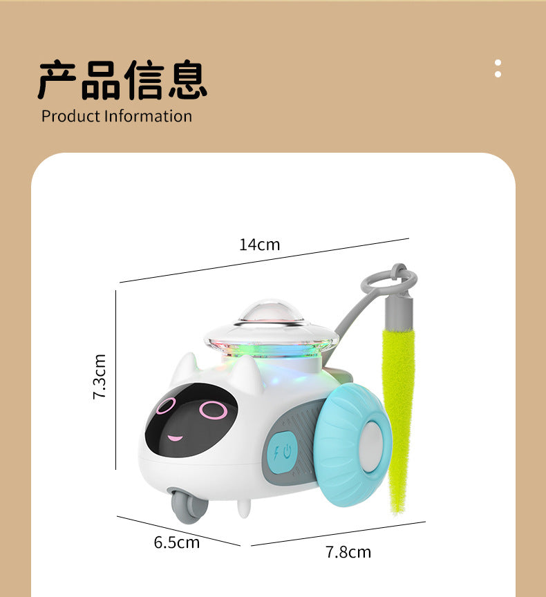 Pet Gravity Smart Racing Car Remote Control Electric Cat Toy Self-Entertaining Mouse Feather Teaser Cat Toy