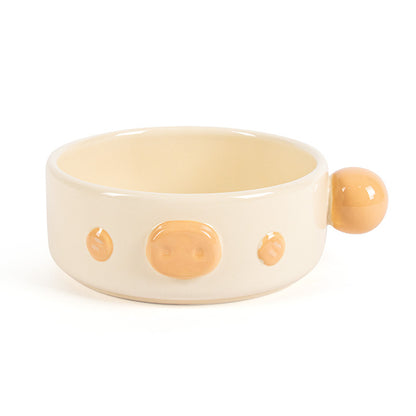 Leyoupai cat bowl ceramic neck protection Pet Bowl cat dog drinking double bowl anti-knock dog bowl Cat Basin pet tableware