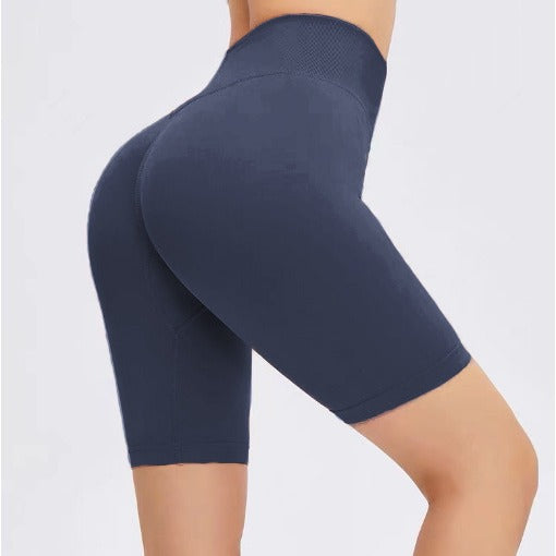European and American Style Peach Hip Fitness Shorts Women's Sports Tight Hip Lifting Pants High Waist Seamless Yoga Shorts