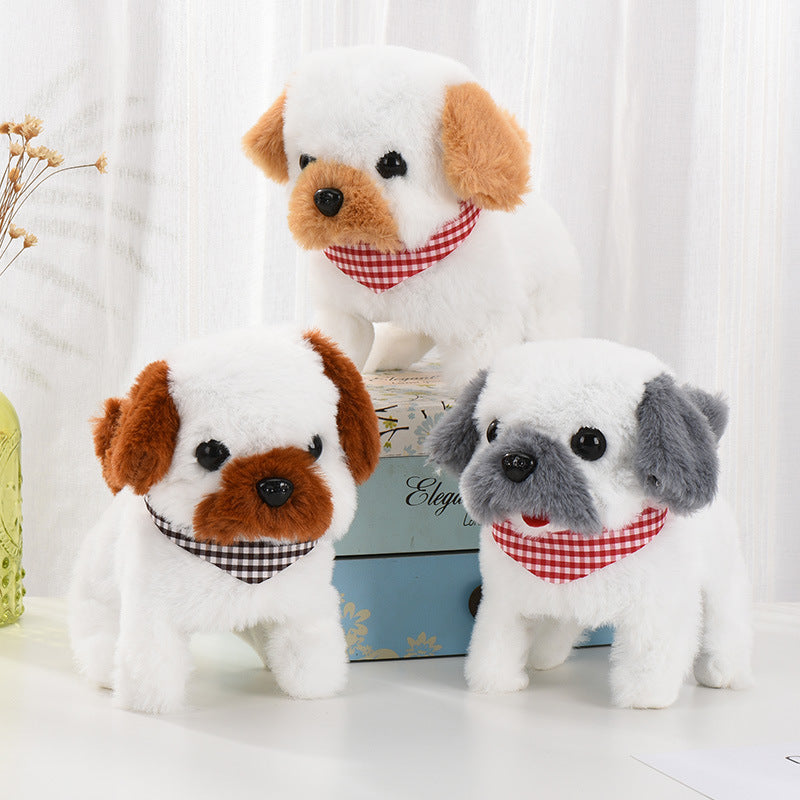 1 Electric Stuffed Toy Dog Simulation Dog Can Walk Bark and Rock Tail Street Stall Pet Toy Night Market Wholesale