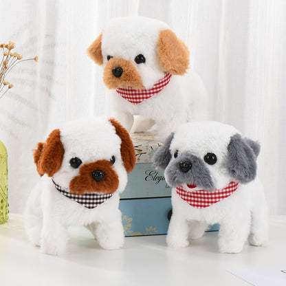 1 Electric Stuffed Toy Dog Simulation Dog Can Walk Bark and Rock Tail Street Stall Pet Toy Night Market Wholesale