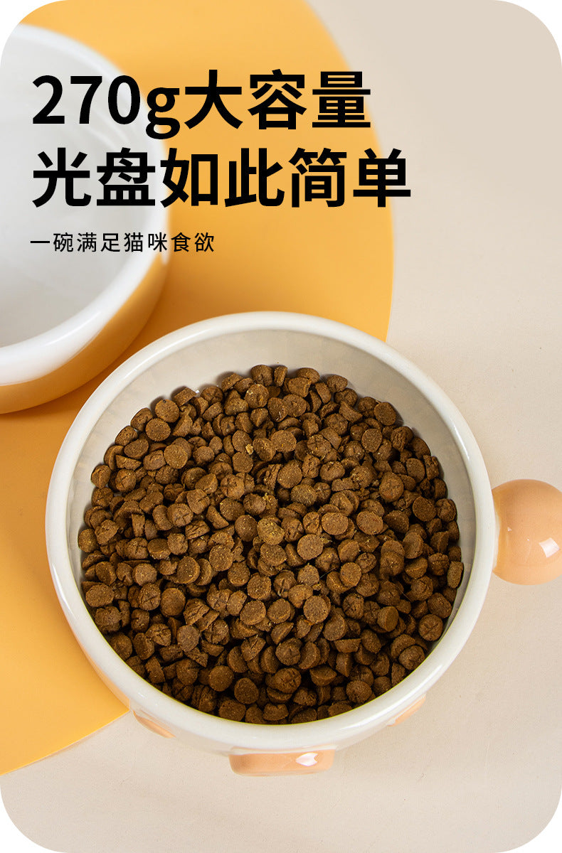 Leyoupai cat bowl ceramic neck protection Pet Bowl cat dog drinking double bowl anti-knock dog bowl Cat Basin pet tableware