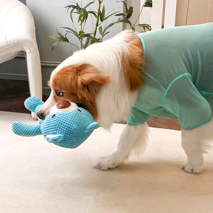 Pet Dog Cat Big Dog Voice Plush Blue Bear Dog Toy Cat Supplies Teddy Fadou Koki Golden Hair