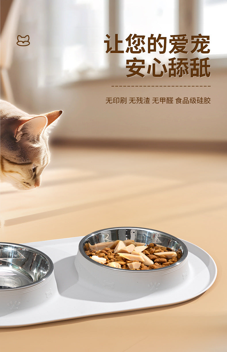 Silicone Pet Dog Bowl Placemat Cat and Dog Eating Non-Slip Anti-Splash Food Plate Mat Cat Bowl Dog Bowl Waterproof Tray