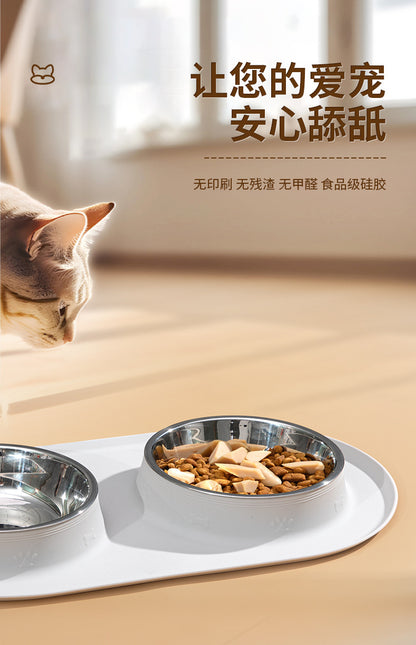 Silicone Pet Dog Bowl Placemat Cat and Dog Eating Non-Slip Anti-Splash Food Plate Mat Cat Bowl Dog Bowl Waterproof Tray