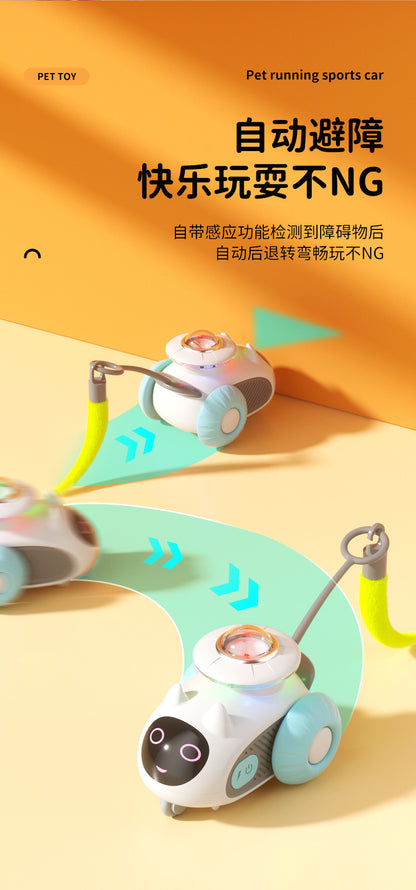 Pet Gravity Smart Racing Car Remote Control Electric Cat Toy Self-Entertaining Mouse Feather Teaser Cat Toy