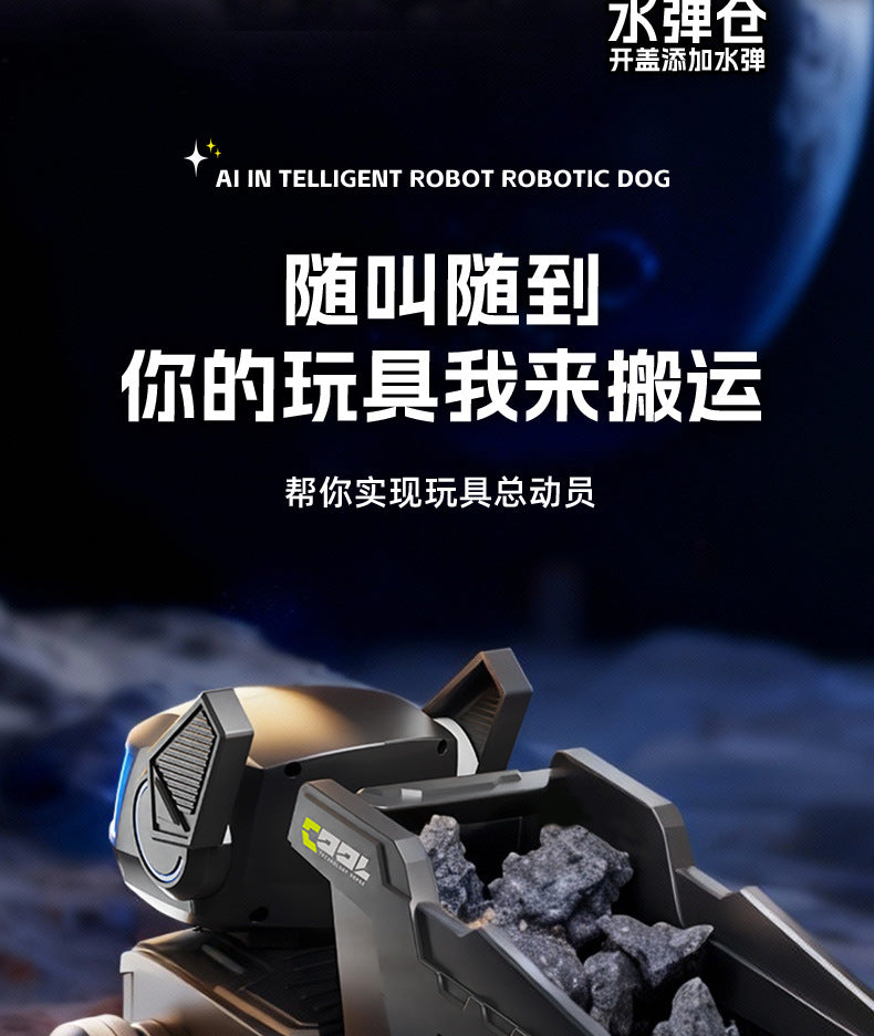 Remote Control Ai Smart Toy Robot Dog Children's Water Bomb Mechanical Dog Toy Companion Interactive Programming Birthday Gift