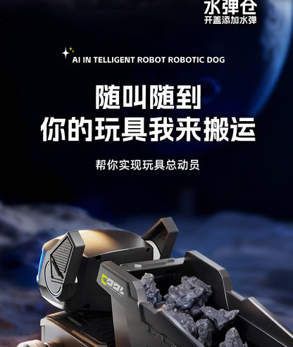 Remote Control Ai Smart Toy Robot Dog Children's Water Bomb Mechanical Dog Toy Companion Interactive Programming Birthday Gift