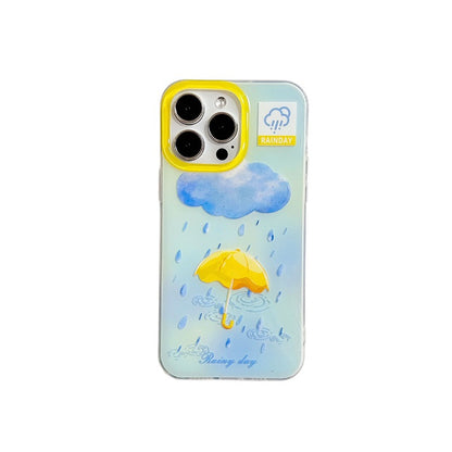 Rainy Day Large Hole Imd Suitable for Apple 17 Mobile Phone Case Iphone16Promax Girl Cute Mobile Phone Case