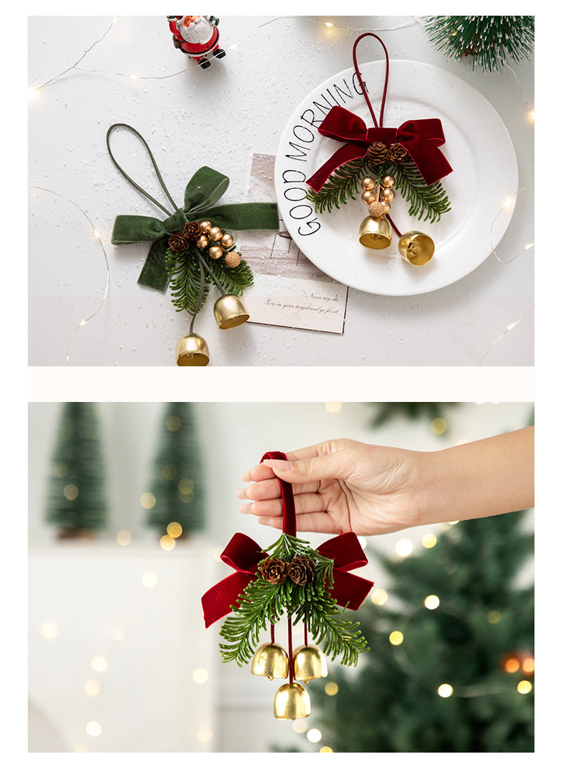 2026 New Christmas Decorations Christmas Bell Garland Pendant Christmas Tree Decorations Atmosphere Scene Hangings